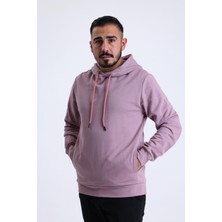 Pulur.co Gül Kurusu Yandan Cepli Kapüşonlu Sweatshirt