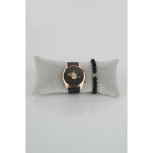 Stony Osmanlı Tuğrası Gri Fon Gold Çizim Tasarım Kadın Kol Saati Bileklik Hediye