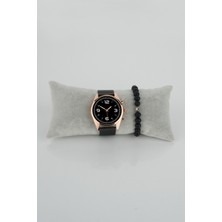 Stony Sade Kadran Model 2 Dereceli Rose Gold Çerçeve Kadın Kol Saati Bileklik Hediye