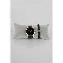 Stony Nokta Kadran Model 6 Dereceli Rose Gold Çerçeve Kadın Kol Saati Bileklik Hediye