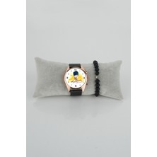 Stony Mustafa Kemal Atatürk Silüet Imza Sarı Fon Erkek Kol Saati Bileklik Hediye