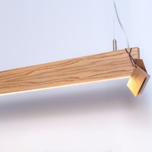 Line Minimal Slim Modern Ahşap Aydınlatma - Minimal LED Sarkıt Avize