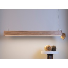 Line Minimal Slim Modern Ahşap Aydınlatma - Minimal LED Sarkıt Avize