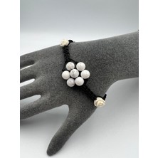 Doğal Taş Dünyası Sertifikalı Havlit Doğal Taş Bileklik Asansörlü Kilit Sistemi Aaa Kalite El Yapımı Bileklik 6mm