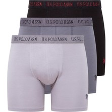 U.S. Polo Assn. Erkek Siyah-Gri-Antrasit 3'lü Boxer 80517