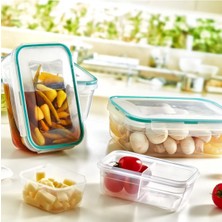 Emofom Fresh Box 4'lü Set (400 - 800 - 1400 - 2500 ml) Hava Geçirmez & Sıvı Sızdırmaz Saklama Kabı & Lunch Box