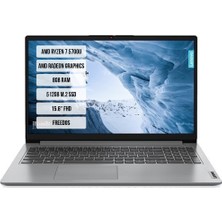 Lenovo Ideapad 1 15ALC7 82R400F1TR-01 R7-5700U 8gb 512GB SSD 15.6" Freedos Taşınabilir Bilgisayar