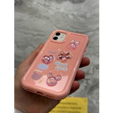 SPHONE iPhone 12 Kılıf 3D Kabartma Emoji Figür Ayıcık Çiçek Kurdele Happy Good Luck Funny Heart Toys