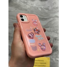 SPHONE iPhone 12 Kılıf 3D Kabartma Emoji Figür Ayıcık Çiçek Kurdele Happy Good Luck Funny Heart Toys