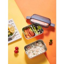 Vagonlife Smart Style Lunch Box Iki Katlı Paslanmaz Çelik Kolay Kilitlenir Sefer Tası – 1200 ml