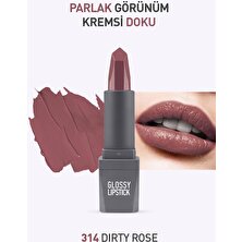 314 Dirty Rose Parlak Ruj - Nemlendirici Etkili Pürüzsüz Dudak Görünümü - Glossy Lipstick