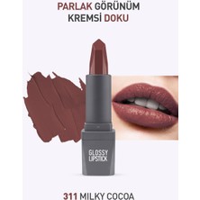 311 Milky Cocoa Parlak Ruj - Nemlendirici Etkili Pürüzsüz Dudak Görünümü - Glossy Lipstick