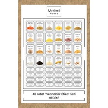 Meleni Home 12'li Set Jumbo Boy Sızdırmaz Kapaklı Kare Erzak Saklama Kabı Antrasit 12 x 1.70 Lt Etiketli