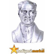 Hediyeci Market Mustafa Kemal Atatürk - Gümüş Büst Biblo