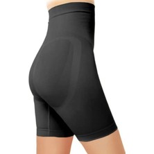 Julude Siyah Elite Life Kadın Bir Beden Incelten Bel ve Basen Toparlayıcı Silikon Doku Push Up Seamless Korse P-00006171