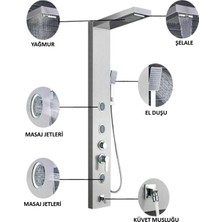 Sam banyo Sam fırat Krom Duş Paneli,Masajlı,KromDuş Seti, Robot Duş, Duş Kolonu,