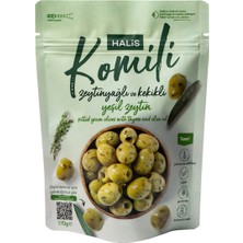 Komili 170 g Çekirdeksiz Zeytinyağlı veKekikli Yeşil Zeytin