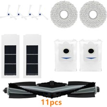 Zhicheng Ecovacs Deebot X2 / X2 Pro Robot Süpürge Yedek Parça Kiti Için Ana Fırça + Paspas Bezi + Beyaz Filtre + Beyaz Yan Fırça + Toz Torbası (Yurt Dışından)