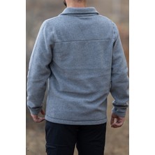 Huğlu Outdoor Melanj Gri Polar Sweatshırt