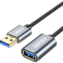 Choetech Şarj ve Data Kablosu 2 M USB 3.0 Uzatma Kablosu Örgü Tip Kırılmaz Kablo Uyumlu XAA001