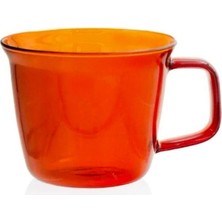 The Mia Renkli Cam Kupa Amber 230Ml