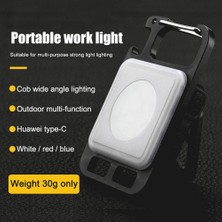 Guangdong Spirit LED El Feneri USB Şarj Edilebilir Mini Cep Anahtarlık LED Işık El Feneri Çalışma Lambası Mini Anahtarlık Dış Mekan Için LED Işık Acil Işık (Yurt Dışından)