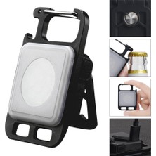 Guangdong Spirit LED El Feneri USB Şarj Edilebilir Mini Cep Anahtarlık LED Işık El Feneri Çalışma Lambası Mini Anahtarlık Dış Mekan Için LED Işık Acil Işık (Yurt Dışından)