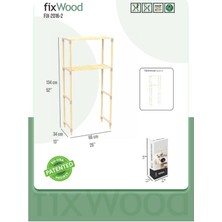 Fixwood  FIX-2016-2 Çamaşır Makinesi Üst Rafı Bej