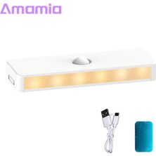 Guangdong Spirit Amamia Hareket Sensörü Lambası Göze Çarpan Olmayan USB Hareket Sensörü LED Lamba Başucu Aydınlatma Aracı (Yurt Dışından)