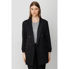 Ekol Büyük Beden Siyah Kadın Ceket 23204509