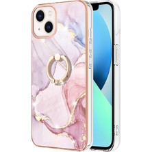 Eabhulie iPhone 15 Plus Için Halka Tutucu Sert Arka Tpu Telefon Kılıfı - Rose Gold (Yurt Dışından)