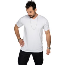 Aşırı Terleme Önleyici Beyaz V Yaka Erkek T-Shirt, Ter Sızdırmaz, Çift Katmanlı