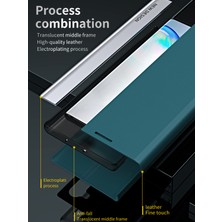 Eabhulie iPhone 15 Pro Max Için Ince Flip Deri Manyetik Kapatma Telefon Kılıfı - Sarı (Yurt Dışından)