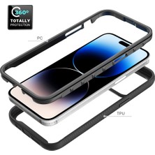 Eabhulie iPhone 15 Pro Max Için Yerleşik Ekran 360 Tam Koruma Telefon Kılıfı - Mavi (Yurt Dışından)