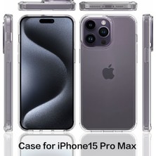 Eabhulie iPhone 15 Pro Max Için Kristal Berraklığında Sert Akrilik Telefon Kılıfı - Siyah (Yurt Dışından)