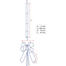 Papirus Parlak Altın Orta Boy Pratik Kurdele (100 Adetlik Paket)