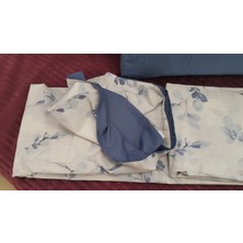Ete Hometex Pamukören Percal Nevresim Seti Lacivert Çiçekli 8696674231504