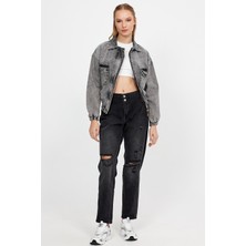 Alexander Gardi Özel Koleksiyon, Fermuarlı Denim Ceket (3004M)