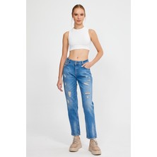 Alexander Gardi Özel Koleksiyon Yırtık Detaylı Denim Pantolon (AG-1051G)