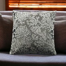 Pillows Store Mercan Desenli Gri Kırlent Kılıfı 45CM*45CM