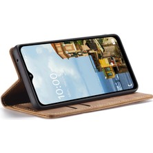 Seashell Digital Samsung Galaxy A32 5G/M32 5g-Brown Için Basit Tasarım Otomatik Varma Deri Cüzdan Kılıfı (Yurt Dışından)