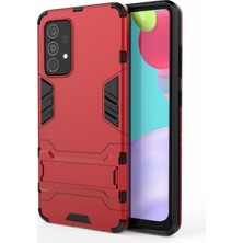 Seashell Digital 2 Kickstand Protector Plastik+Tpu Hibrit Kapak Samsung Galaxy A52 4G/5G/A52S 5g-Red (Yurt Dışından)