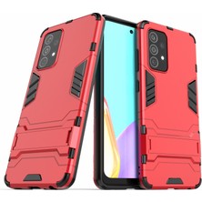 Seashell Digital 2 Kickstand Protector Plastik+Tpu Hibrit Kapak Samsung Galaxy A52 4G/5G/A52S 5g-Red (Yurt Dışından)