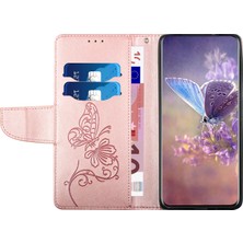 Seashell Digital Samsung Galaxy S21 Ultra 5g Cüzdan Stand Telefon Kılıfı Çekmeye Dayanıklı Pu Deri Kapak Kelebek Çiçeği ile Telefon Koruyucu Basılı Golü Altın (Yurt Dışından)