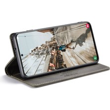 Seashell Digital Samsung Galaxy S21 Fe 5g Manyetik Kapatma Kabuğu Için, Etkiye Dayanıklı Retro Mat Pu Deri Deri Cüzdan Flip Stand Kapağı Rfıd Engelleme Grey (Yurt Dışından)