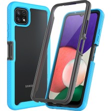 Seashell Digital Samsung Galaxy A22 5g (Ab Versiyonu) 3'ü 1 Arada Tam Kapsama Telefon Kılıfı Pc+Pet Ekran Koruyucusu ile Tpu Hibrid Kapak (Yurt Dışından)