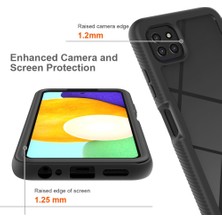 Seashell Digital Samsung Galaxy A22 5g (Ab Versiyonu) 3'ü 1 Arada Tam Kapsama Telefon Kılıfı Pc+Pet Ekran Koruyucusu ile Tpu Hibrid Kapak (Yurt Dışından)