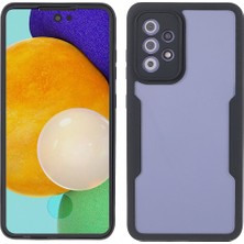 360 &#176; Çok Yönlü Koruma Evcil Hayvan Ekranı Koruyucusu+Akrilik Arka Panel+Tpu Çerçeve Koruyucu Kasa Samsung Galaxy A72 5g/4g-Black (Yurt Dışından)