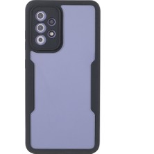 360 &#176; Çok Yönlü Koruma Evcil Hayvan Ekranı Koruyucusu+Akrilik Arka Panel+Tpu Çerçeve Koruyucu Kasa Samsung Galaxy A72 5g/4g-Black (Yurt Dışından)