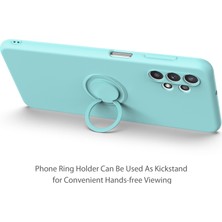 360 &#176; Döner Halka Kickstand Tasarımı Esnek Çevre Dostu Sıvı Silikon Telefon Koruyucu Kılıf Korusu Samsung Galaxy A32 5G/M32 5g-Pink Için Kayış (Yurt Dışından)